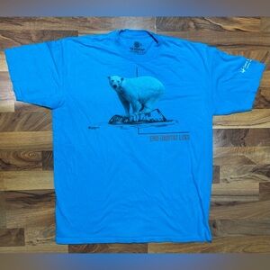 The Mountain Polar Bear End Habitat Loss Shirt size XL Blue Saint Louis Zoo